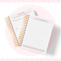 CADERNO DEVOCIONAL DIÁRIO - 17 Capa meu tempo com Deus - Amimore - papelaria personalizada