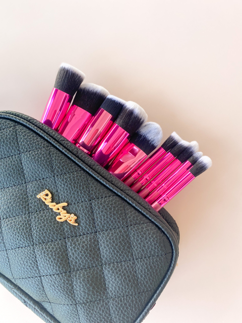 KIT 10 PINCEIS KABUKI E PRECISÃO PARA MAQUIAGEM