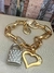 pulseira com inicial/ cadeado/ coração