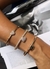 Bracelete coração todo cravejado.