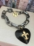 pulseira grafite com pingente