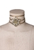 choker flor em cordão encerado