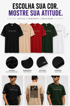 Camiseta United States — Minimal Streetwear