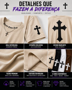 Divine Cross Tee — Fé, Estilo e Propósito - comprar online