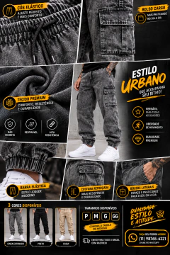 Calça Cargo Street Oversize – Urban Flow - comprar online