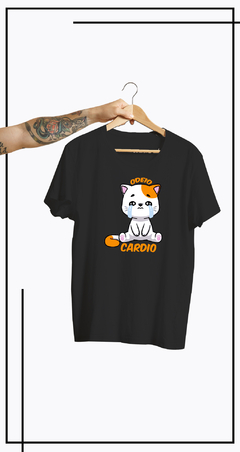 CAMISETA GATO DE ACADEMIA-ODEIO