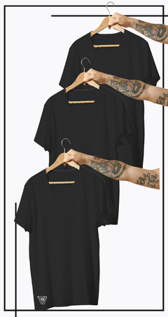 KIT 3 CAMISETAS BASICAS 100% ALGODÃO USEVEST - comprar online