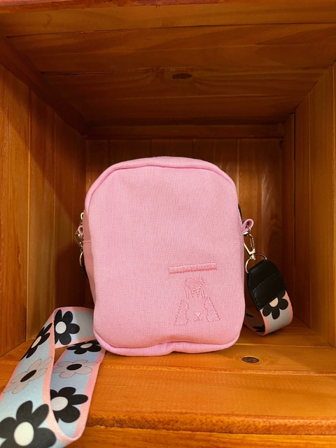 bandolera rosa bebé