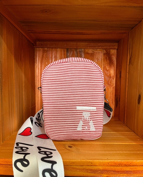 bandolera rayada roja - comprar online