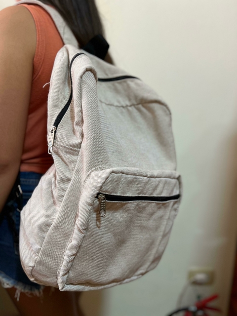 mochila XL gris claro