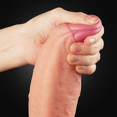 Pênis Realista com Glande Encoberta Camada Dupla 11" - LOVETOY DUAL-LAYERED SILICONE NATURE COCK - comprar online