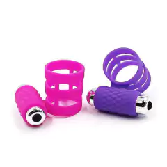 Estimulador Anél Peniano Vibratório Prolongado em Silicone com massageador de Clitóris Adma COCK RING
