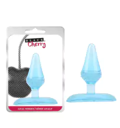 Mini Plug Cone com Alça plana em Silicone Azul - Plug para Iniciantes Black Cherry - 4,5 x 2,5 cm - comprar online