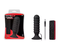 Plug Shove Up Black - Em Silicone 13Cm Com Vibrador - comprar online