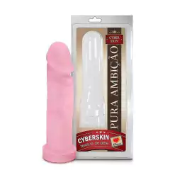 Capa para pênis supermacia em CyberSkin 18,5 x 4 cm