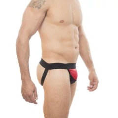 Cueca Jockstrap especial preta com vermelho na internet