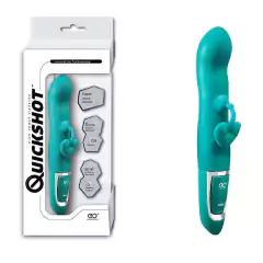 Vibrador com Estimulador Flor com 10 Modos de Vibração - QUICKSHOT VERDE