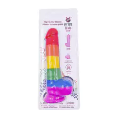 Imagem do Pênis Colorido 20cm em CyberSkin Macio e Firme com Escroto e Ventosa