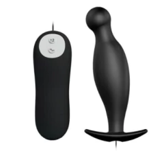 Plug Anal Anatômico com Vibro 12 Níveis de Vibração e Controle Remoto - PRETTY LOVE - Mais Prazer