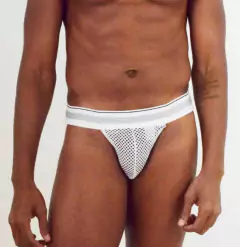 Cueca Jock Arrastão e Aberta Atrás - Branca - comprar online