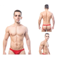 Cueca Jockstrap vermelha básica em suplex