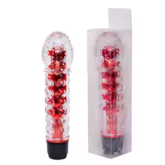 Vibrador multivelocidade em Silicone com ponta saliente Texturizada - Rosa na internet