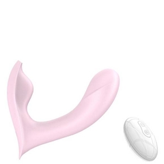 Vibrador Ponto G e Clitóris Recarregável c/ 10 Modos de Vibração Recarregável e Controle Remoto