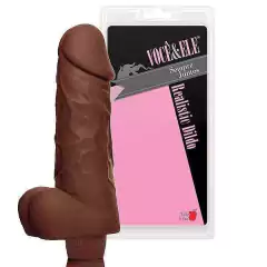 Pênis macio e flexível Chefão com vibro 20,5 x 5 cm na cor marrom - comprar online