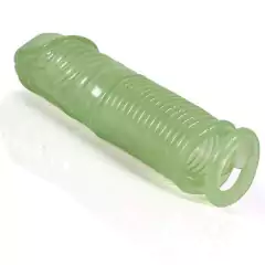 Capa massageadora com anel testicular para manter a ereção - 14cm fosforescente - comprar online