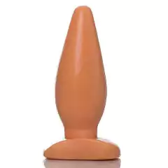 Plug Anal cônico 3,11 x 3,5 cm na cor bege
