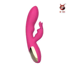 Vibrador em Silicone Dupla Estimulação Ponto G e Clitóris Recarregável Crazy Rabbit - NV TOYS - loja online