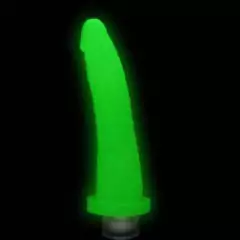 Pênis macio com Vibrador Fosforescente 18 x 3,5 cm
