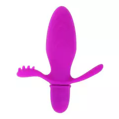 Plug Anal Silicone 10 Variações de vibração e estimulador - Pretty Love