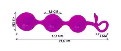 Plug em Silicone Orgasm Balls Pearl em Silicone - Pink