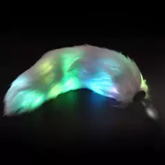 Plug Anal de Luxo em Silicone com calda iluminada Verde