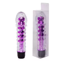 Vibrador multivelocidade em Silicone com ponta saliente Texturizada - Rosa - comprar online