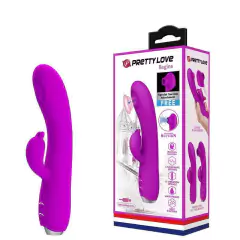 Vibrador Regina 3 em 1 Ponto G Sugador e Estimulador de Clitóris Recarregável - Pretty Love - Mais Prazer