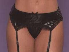 Cinta-liga sexy com calcinha em tule, renda e com cirré  YAFFA - comprar online