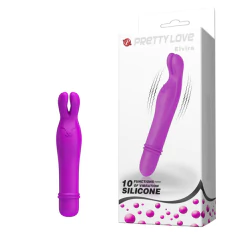 Mini Vibrador com Orelhas de Coelho e 10 Modos de Vibração - PRETTY LOVE ELVIRA - loja online
