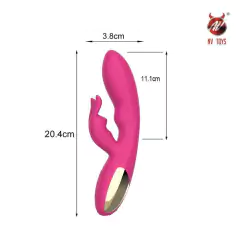Vibrador em Silicone Dupla Estimulação Ponto G e Clitóris Recarregável Crazy Rabbit - NV TOYS - comprar online