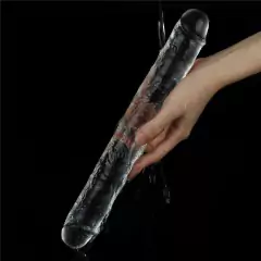 Pênis Transparente Duplo em TPE 30cm 12" - LOVETOY DOUBLE DILDO