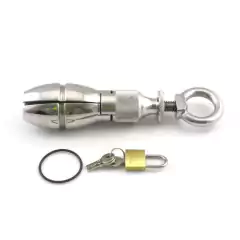 Plug de Castidade Anal com Cadeado Incluso