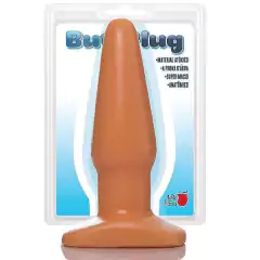 Plug Anal Básico,12,5 x 3,5 cm na cor bege