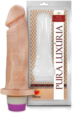 Pênis Realístico com Vibro - 17,5 x 4,4 cm - Pura Luxúria Sexy Fantasy
