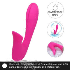 Vibrador para Ponto G/Estimulador língua para Clitóris 12 modos Vibrações - Olivia Pink - loja online