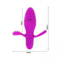 Plug Anal Silicone 10 Variações de vibração e estimulador - Pretty Love - Mais Prazer