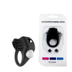 Anel Peniano Vibratório com Cerdas Massageadoras - VIBRATING COCK RING YI LIAN - comprar online