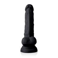 Pênis com Escroto e Ventosa Realístico 16 x 3,5 cm - Preto na internet