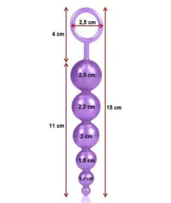 Plug ball sitck 15cm na cor lilás