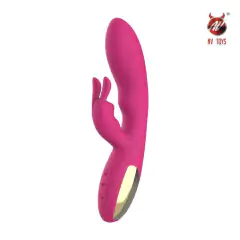 Imagem do Vibrador em Silicone Dupla Estimulação Ponto G e Clitóris Recarregável Crazy Rabbit - NV TOYS